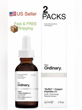 ‼️SALE‼️NEW 2 X Bottle NEW Buffet + Copper Peptides 1% Multi Peptide Serum